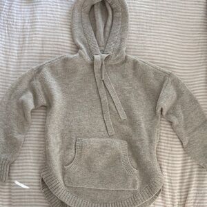 Madewell Women’s Light Gray Hooded Sweater